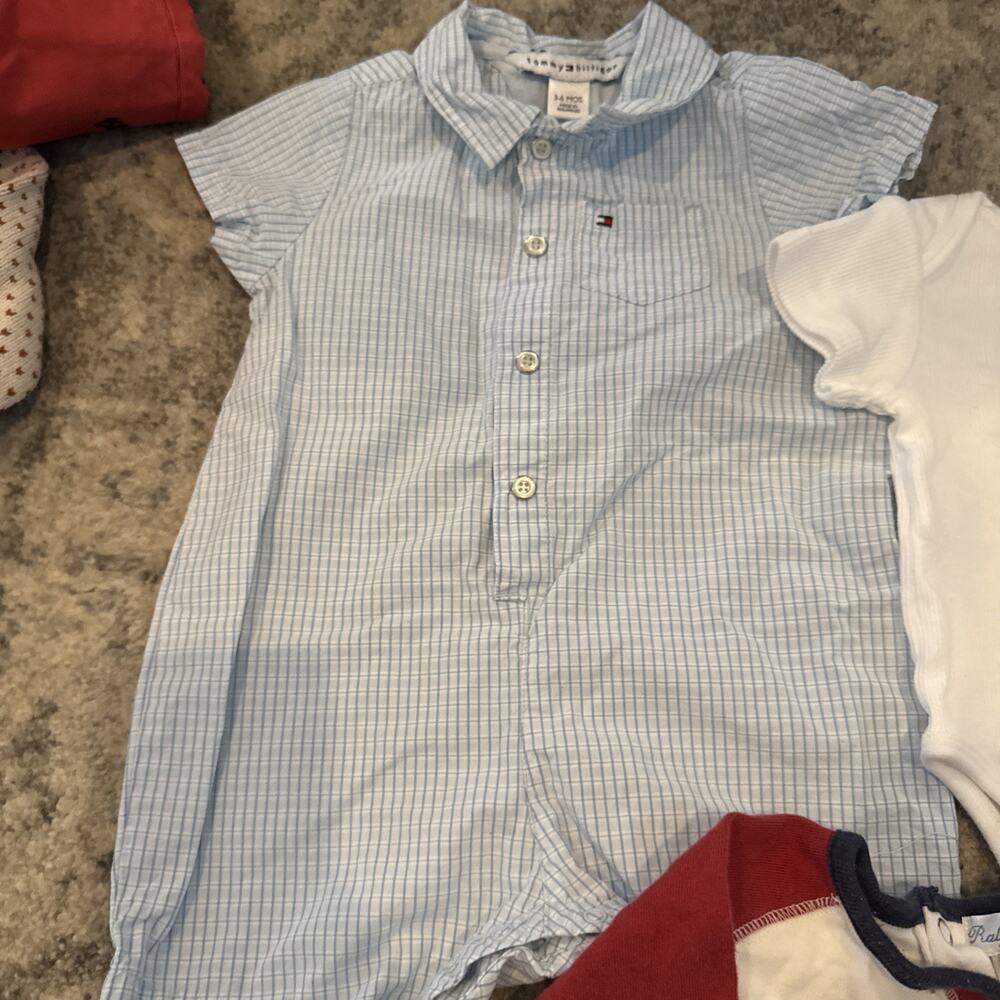 Baby Boy One Piece Bundle 3-6 Months Lot 3 Polo Ralph Lauren Tommy Hillfinger